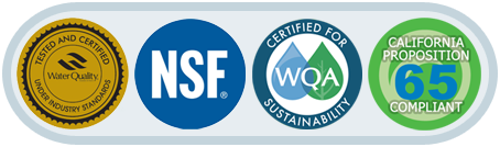 KX MatriKX Filters are NSF and WQA Certified and Prop 65 Compliant