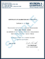Myron L pDS or DS Meter NIST Certificate Myron L pDS or DS Meter NIST Certificate