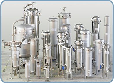Stainless Steel Commercial Water Filter and Liquid Filter Housing Vessels Stainless Steel Commercial Water Filter and Liquid Filter Cartridge and Bag Housing Vessels